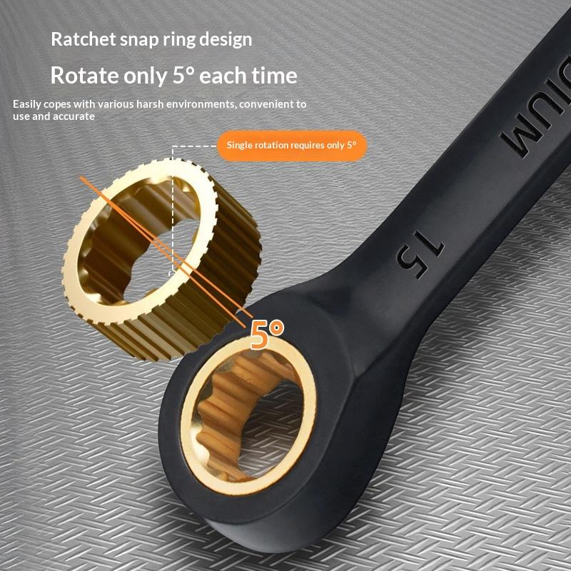 Ratchet Combination Wrench 72 Tooth Chrome Vanadium Steel Heavy Duty for Auto Repair Home Furniture Disassembly Work