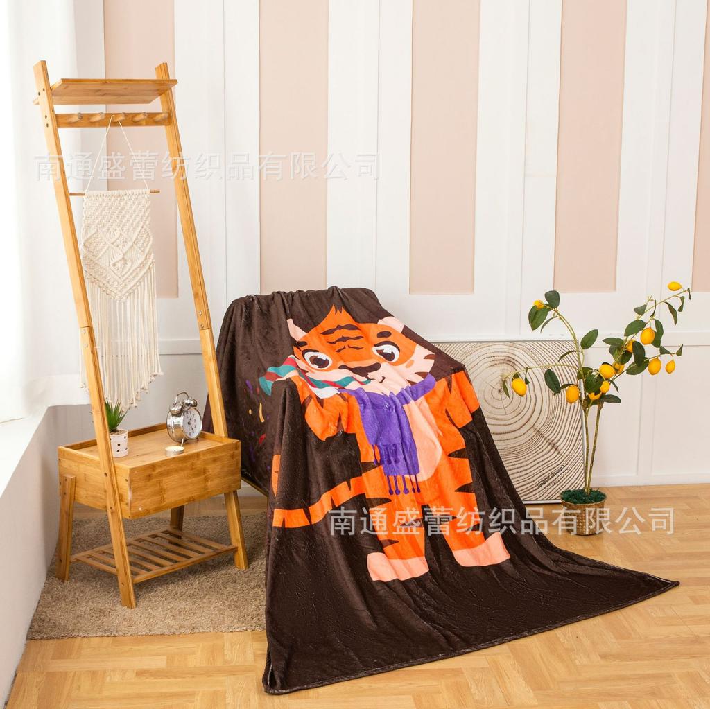 3D Digital Printing Flannel Blanket Sofa Blanket Blanket Single Layer Thickening