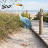 Durable Outdoor Yard Decoration Blue Heron Garden Statues, Metal Cranes Decor, Sculpture Windproof Statue Art, Bird Lawn Ornaments for Backyard