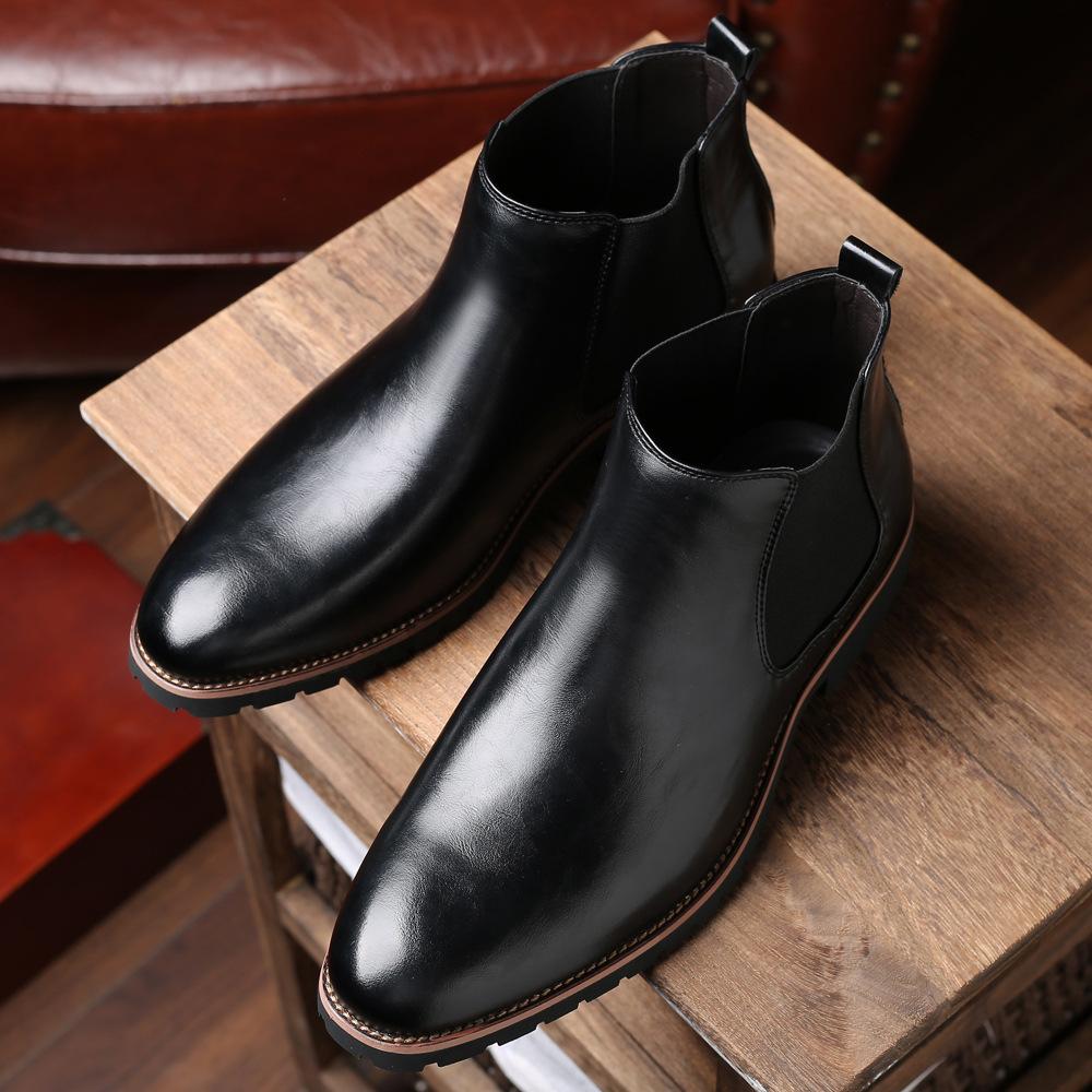 Neue Herren Slipper Casual Chelsea Boots vielseitige kurze Stiefel Herren Außenhandel Übergröße Herrenschuhe Stiefel timberla