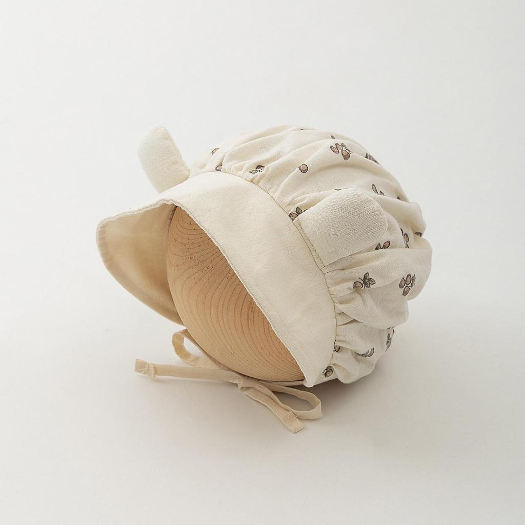 Floral Baby Cloche Hat - Newborn Fontanelle & Ear Protection for Spring & Autumn