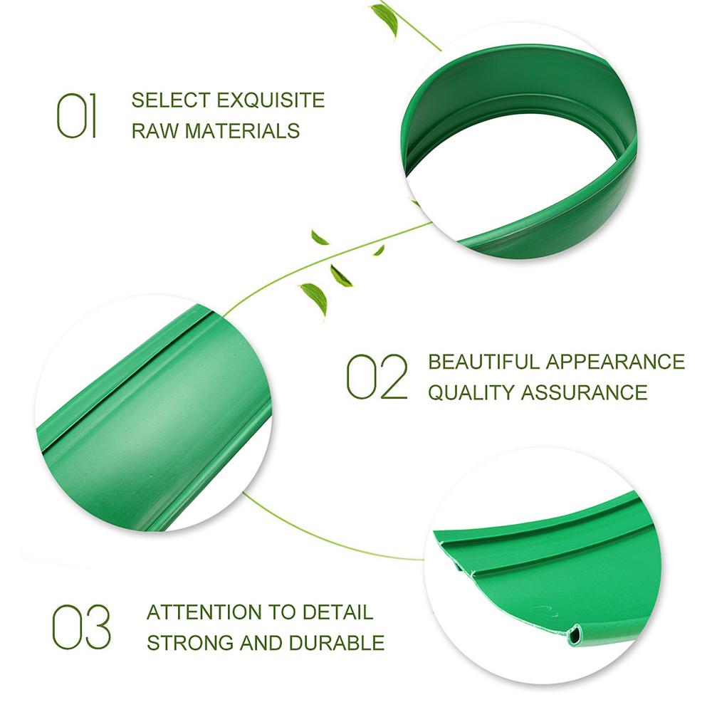 10m Plastic Grass Edging Fence Belt Border Garden Lawn Stone Isolation Path Barrier Patio Garden Greening Belt Horticulture Green