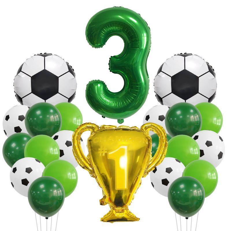 Football Championship Trophy, Balloon Set, Aluminum Film, Children and Boys' Birthday Party, World Cup Birthday Decoration