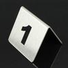 10 Stück/Set Tisch-Nummernschild aus Edelstahl, beidseitig nummeriert 1 bis 20, nummerierte Tischkarte, Schreibtisch-Nummernschild