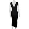 2025 European & American Women's Summer Deep V-neck Slimming Backless Slit Sexy Dress