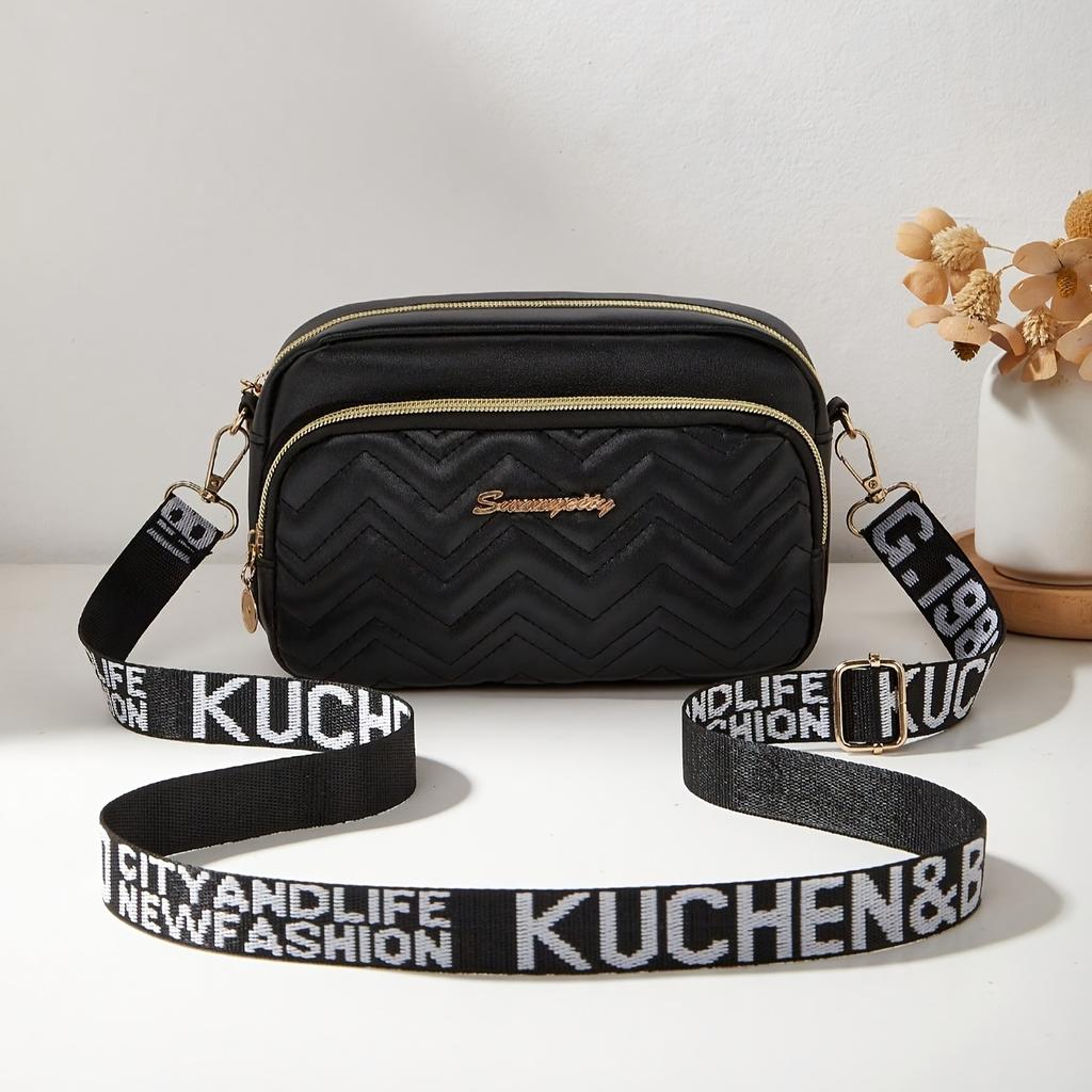 Torebka na ramię crossbody z szerokim paskiem