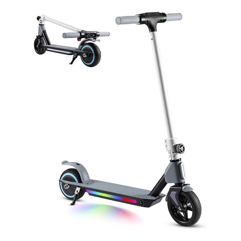 

Электросамокат, Детский самокат, Мотор 130 Вт, Аккумулятор 24 В 2,5 Ач, Шины 6,5 дюймов, Макс. дальность 8 км, Макс. 14 км/ч, Светодиодный дисплей, Складной электросамокат для детей чёрный