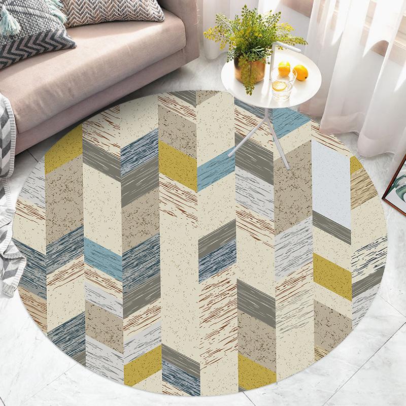 Geometry Pattern Rug Round Rug Living Room Home Decor Children Room Rugs for Living Room