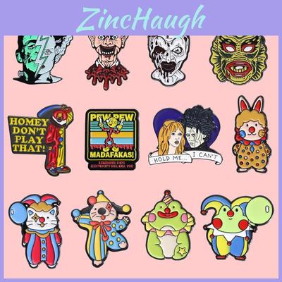 Unique Cartoon Horror Character Metal Badge Brooch Personal Accessory For Collectors