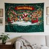 A Stylish Tapestry, Santa'S Toy Workshop, Busy Elves, Festive Ornaments, Perfect for Sprucing Up Wall Decor in Homes, Dorms And Bedrooms