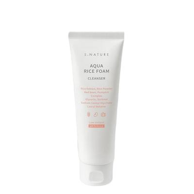 S.NATURE Aqua Rice Low pH Cleansing Foam Gentle Pore Care 80ml Travel Size Korean Daily Face Cleanser