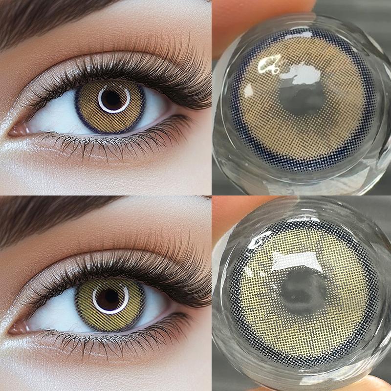 Freshlady Brown and Green Collection 14.0mm Colored Contact Lenses 1 Year Disposable for Daily Wear