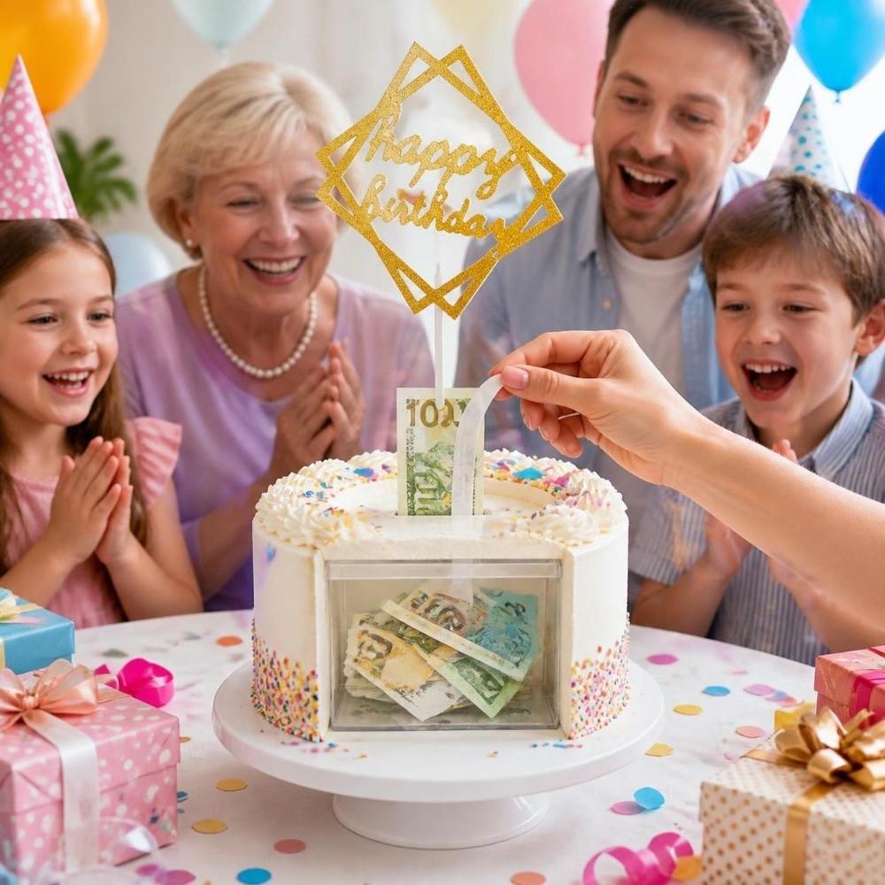 1set Creative Money Cake Pull Out Kit Celebration Event Money Cake Topper Birthday Party