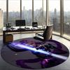 Rumi (54) Round Office Rug Decorative Floor Rug for Office Bedroom Living Room and Home Space