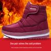 Women's Winter High-Top Cotton Snow Boots - Thickened, Plus Velvet, Waterproof, Non-Slip, Ideal for Middle-Aged and Elderly Women