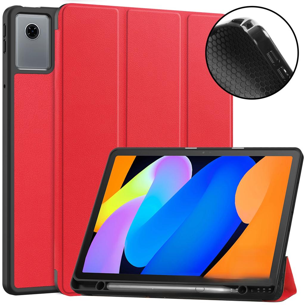Tablet Protective Cover For Lenovo Idea Tab11 TB336FU Three Fold TPU Pen Slot Soft Shell Case