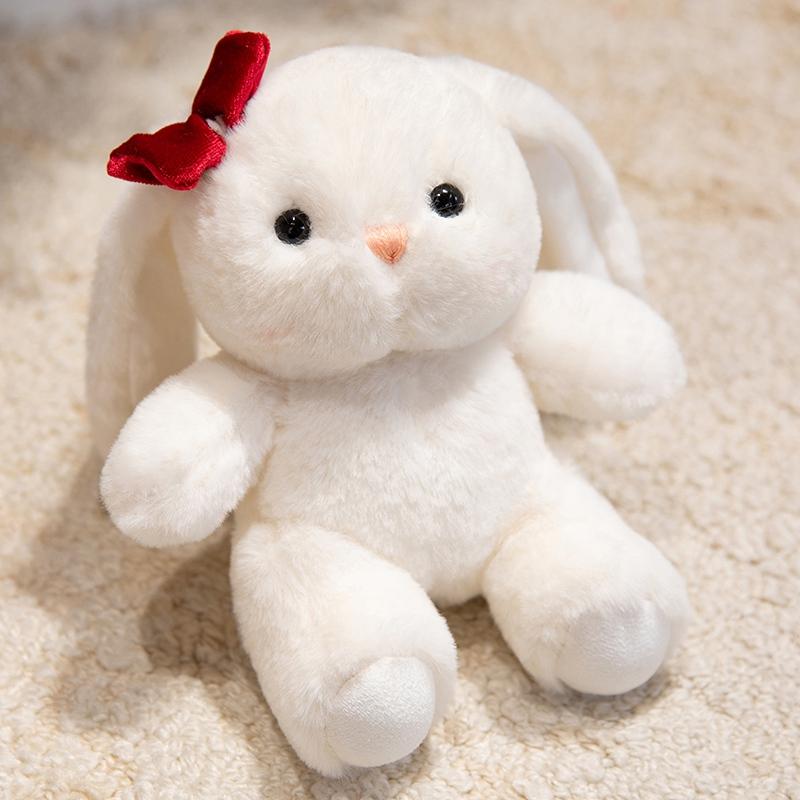 Cute Rabbit Doll Bowknot Rabbit Plushies Animal Ornaments Easter Bunny Stuffed Plush Toys Happy Easter Party Decor For Home