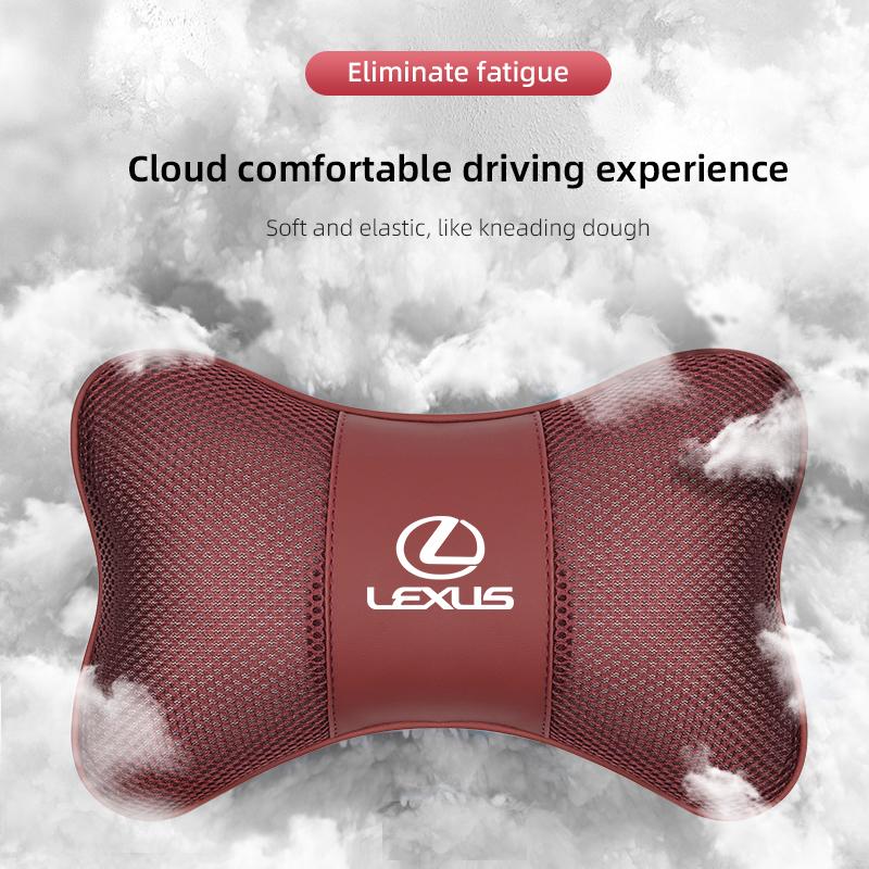 Ice Silk Lexus Car Seat Headrest Neck Pillow Accessories For Lexus F SPORT ES RX NX LS UX LM LX GX LC RZ IS CT GS RC HS SC LBX