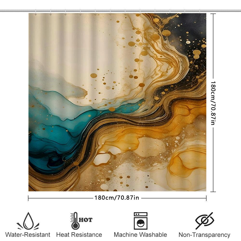 Abstract Floral Shower Curtain Colorful Home Decor Bathroom Accessories Set For Bathtub Waterfall Print Bath Rug Mat Gift Idea P