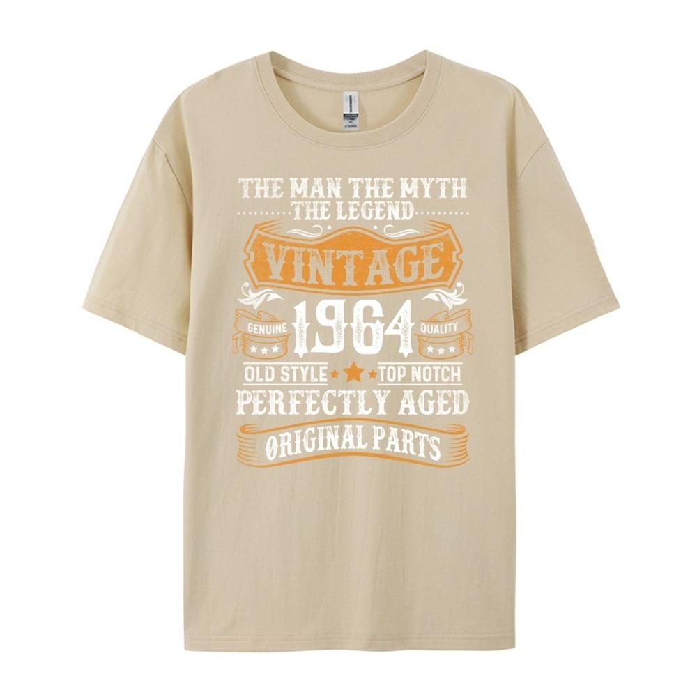 60 Years Old 1964 Man Myth Legend 60th Birthday Funny T Shirts Men Long Sleeve TShirt Aesthetic Clothes
