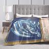 Anime Yu Gi Oh Card Blanket  Camping Flannel Throw Blanket For Bedroom Warm Custom DIY Quality Bedspread Birthday Gift