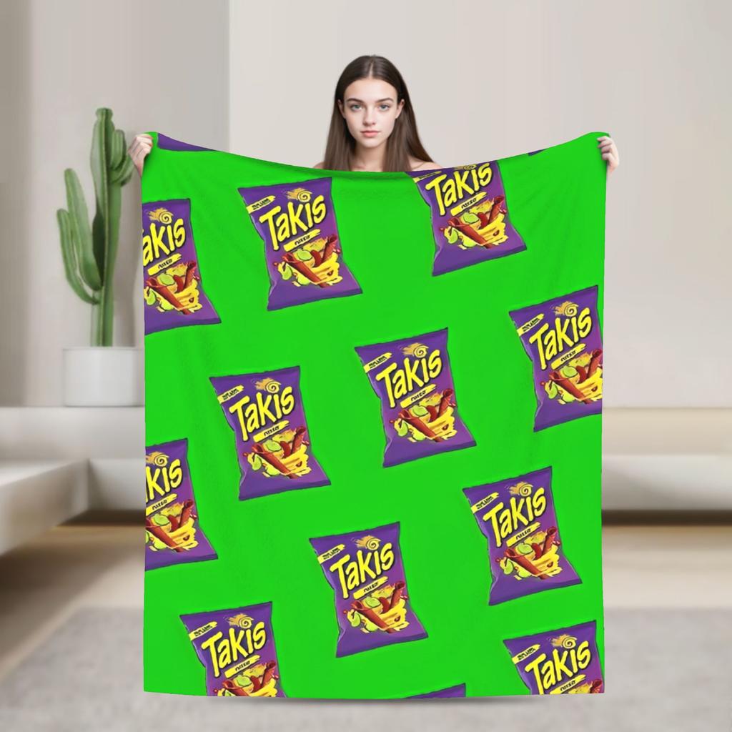 Κουβέρτα Takis Chili Chips Ζεστή Πρωτότυπη Βελούδινη Κλινοσκεπάσματα για Εξωτερική Διακοσμητική Φανελένια Κουβέρτα Κάλυμμα Κρεβατιού
