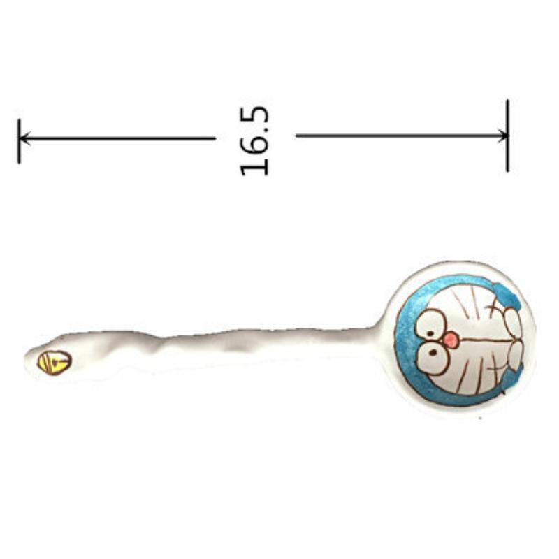 Japanese Creative Hand-painted Cartoon Cat Ceramic Spoon Handwork Clay Small Soup Spoon Dessert Ice Cream Scoop Tableware