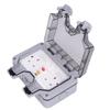 Outdoor Waterproof Socket Wall Electrical Outlets IP66 Weatherproof Box 2 Gang UK Style 250V