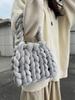 Xiaohongshu Velvet DIY Handmade Woven Crystal Yarn Handheld Messenger Bag