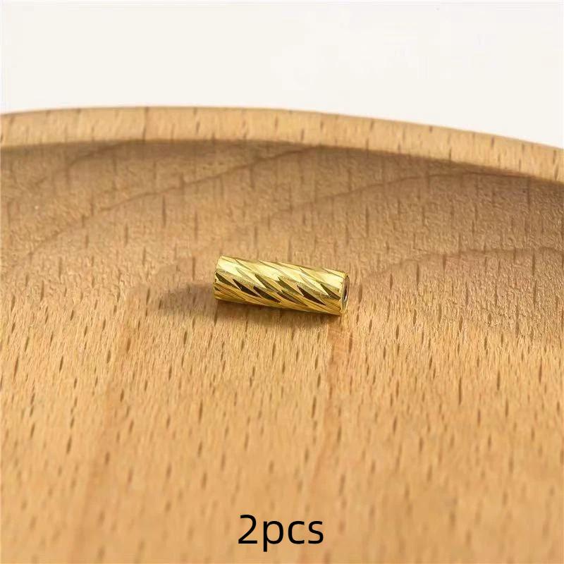 2Pcs Magnetic Attraction Spacer Bead For Jewelry Findings Making Necklace Supplies Diy Brass 14K Gold Plated Accessories