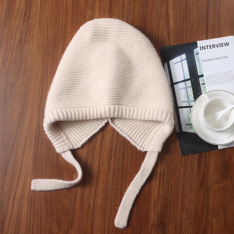 % Wool autumn and winter warm thickened wool hats versatile knitted cashmere hats are in stock in large quantities