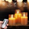 Flickering Flameless Candle Lights with Remote Controller 3pcs Batterys Operated Realistic LEDs Candles Warm Lighting Candle Lights with 2 Lighting