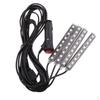 4 In 1 White 5050 9LED Car Interior Floor Atmosphere Light Lamp Strips
