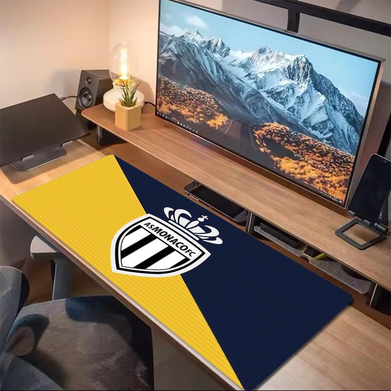 AS Monaco FC2 Print Cushion Non-slip Laptop Tablet Big Mousepad XXL Mat Mini PC Playmat With Lock edge