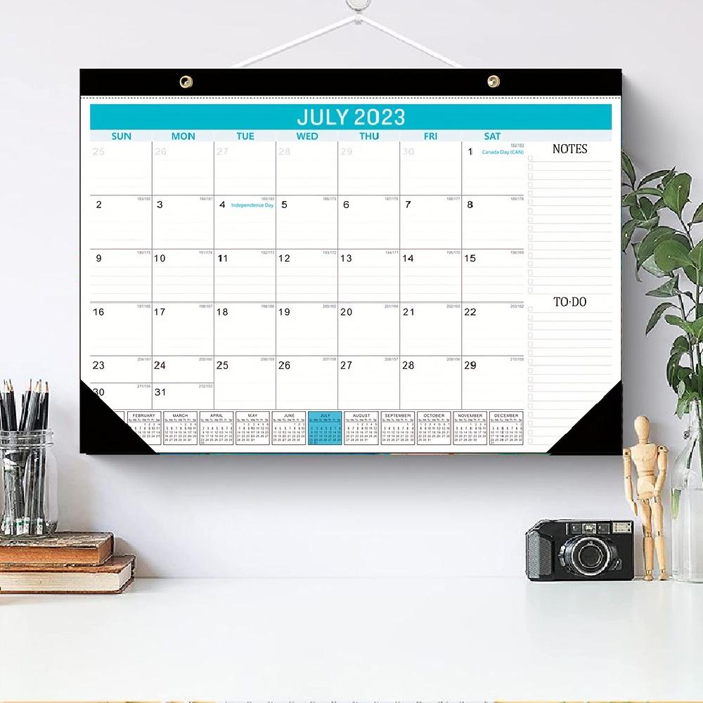 Kalendarz biurkowy 2023, lipiec 2023 grudzień 2024, 18 miesięcy, 17 x 12 cali duży kalendarz biurkowy/ścienny