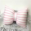 25X18CM Striped Neck Pillow Bow Cushion Sofa Back Pillow Office Waist Pillow Chair Cushion