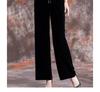 Women's High-Waist Golden Velvet Wide Leg Pants - Spring/Summer 2026 Collection