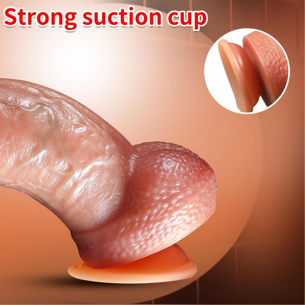 2.5'' Diameter Huge Thick Dildo,Realistic Silicone Dildos With Strong Suction Cup And Anal Play,G-spot Giant Dildo Anal Sex Toys For Women