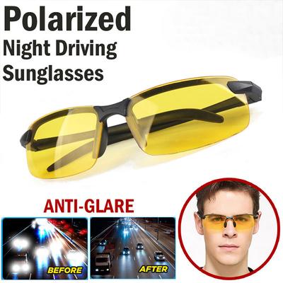 Night Vision Glasses Night Driving Cycling Anti-Glare Glasses Ultra-Light Metal Frame For Day Night Use Fishing Sun Glasses
