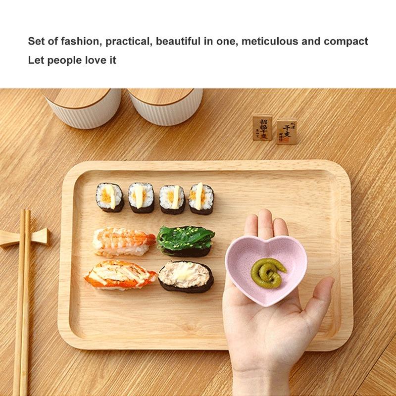Heart Shape Seasoning Bowl Food Sauce Dish Appetizer Plates Tableware Bowl for Kitchen Tools Kitchen Accessories