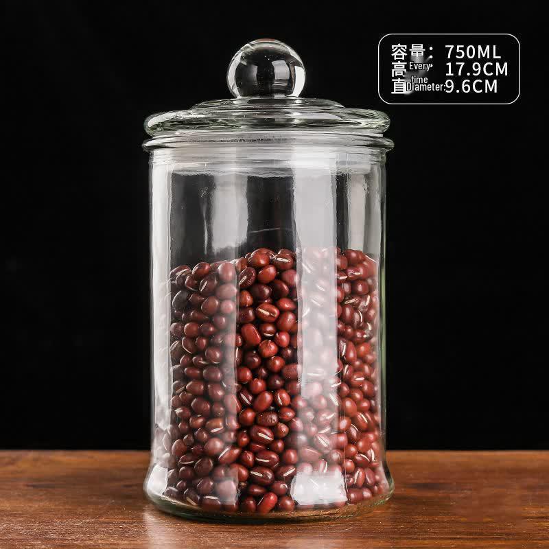 ZISIZ Transparent Glass Storage Jar