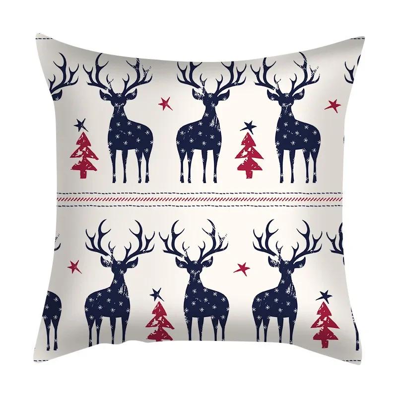 45cm Christmas Cushion Cover Christmas Home Decor Nordic style Christmas Cartoon Pillow Cover New Year Gift