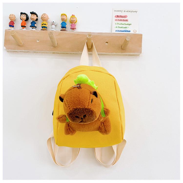 Childrens Schoolbag Capybara Plush Toy Backpack Cartoon Outdoor Backpack Snack