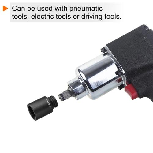 uxcell 1/2 Inch Drive 38mm Metric Chrome Molybdenum Alloy Steel Spindle Axle Nut Impact Socket