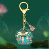 Exquisiter Schlüsselanhänger im chinesischen Stil Metall Schlüsselanhänger für Auto Persönlichkeit Vintage Blumenanhänger Handwerk Geschenk