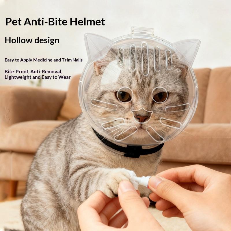 Transparant Ademend Katten Bubble Snuit & Gezichtskap - Voor Baden, Nagels Knippen, Verharen, Bijtpreventie, Gedragstraining