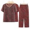 Mid-Aged Women's Summer Thin T-Shirt Set