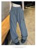 Women's White Ice Silk High-Waist Wide-Leg Cargo Pants - Summer 2025, Slimming, Quick-Dry Style