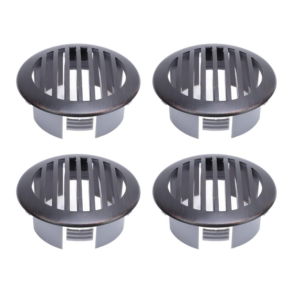 4Pcs 3in 76mm RV Air Louver Ceiling Vent 316 Stainless Steel Boat Ventilation Cover Round Air Vent Louver for Yacht
