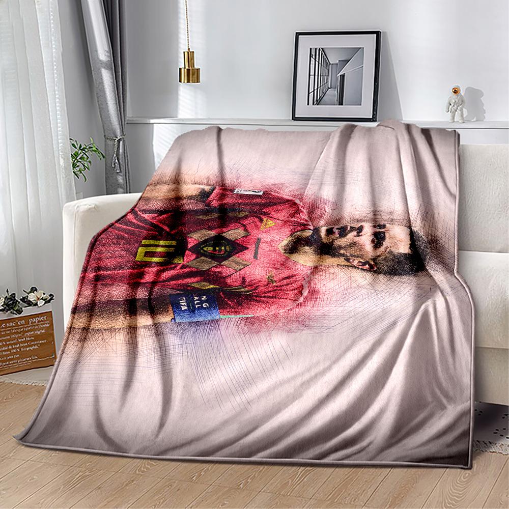 Player Chelsea Kit Blanket Ultra-Soft Perfect for Seaside Bedding Office All-Season Use Playful Design Perfect Gift for Relatives and Friends